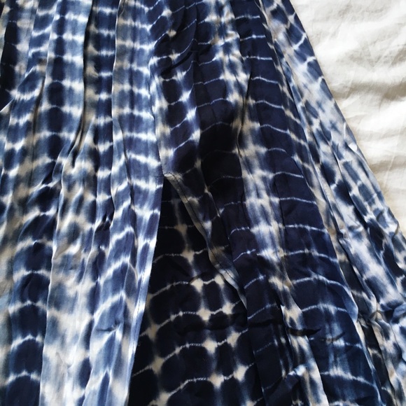 Shibori Dyed Double-Slit Maxi Skirt - Picture 5 of 9